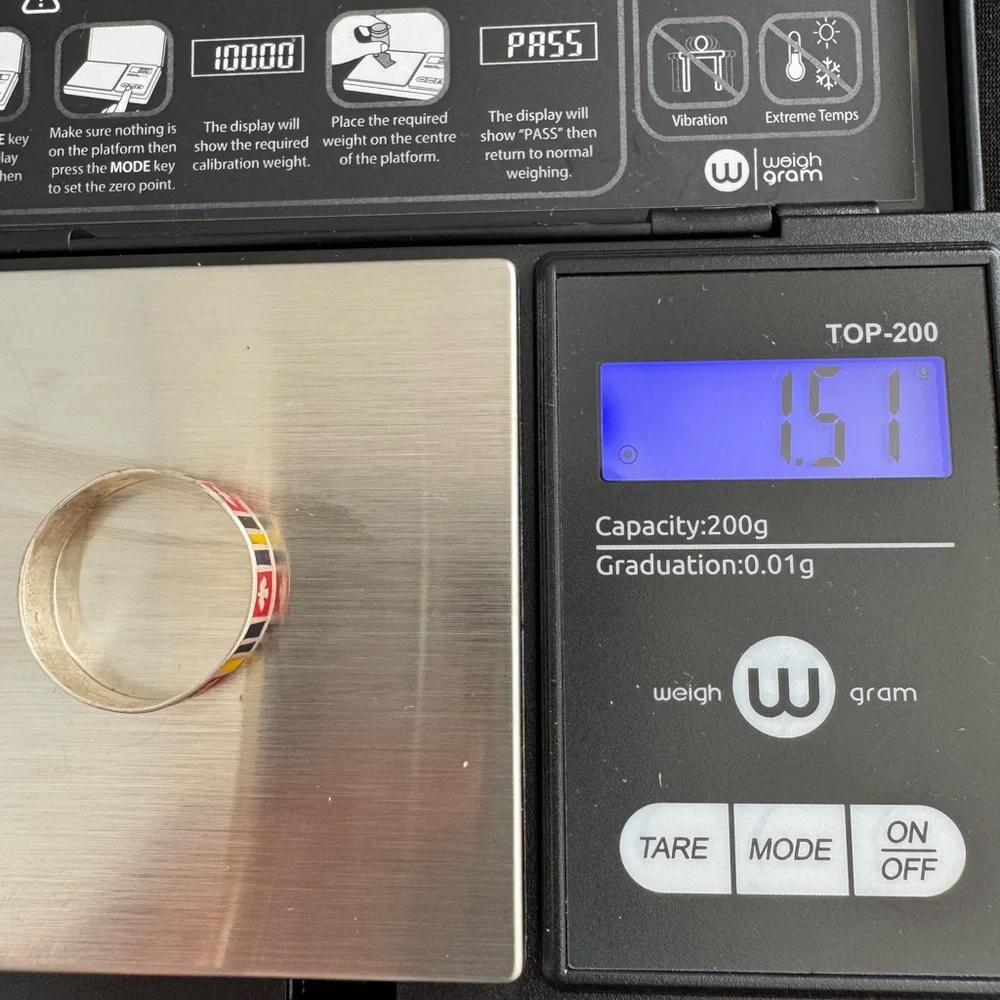 925 Sterling Men’s Enamel Band Ring
